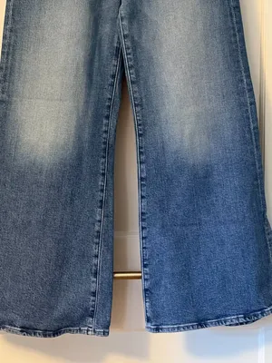 Mother the Hustler Roller ankle jean size 26 wide leg high on the hog wash thumbnail 5