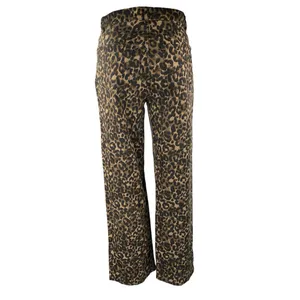 Project Rebel Tan Black Leopard High Waisted Wide Leg Baggy Trousers Pants Sz S thumbnail 3