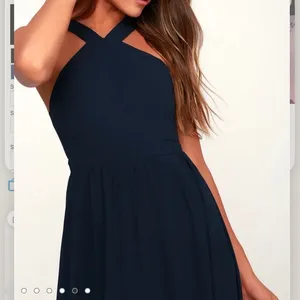 NWT Lulus Air of Romance Navy Blue‎ Maxi Dress LARGE thumbnail 4