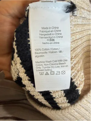 Women's J.Crew Striped V-Neck Sweater, Size M, Black and Beige thumbnail 6