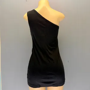 XXI Y2K Mini Tank Dress Cold Shoulder Black | Grommet Cutout | L/G NWOT thumbnail 2