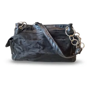 The Sak Black and Silver Patchwork Shoulder Bag thumbnail 4