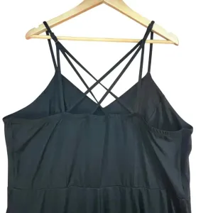 Market & Spruce‎ Women’s Black Alisha Soft Jersey Strappy Long Maxi Dress 2X thumbnail 4