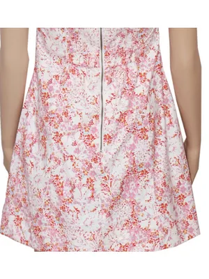 NWT Free People Tomas Mini Dress Floral Printed Strapless Smocked L $128 thumbnail 7