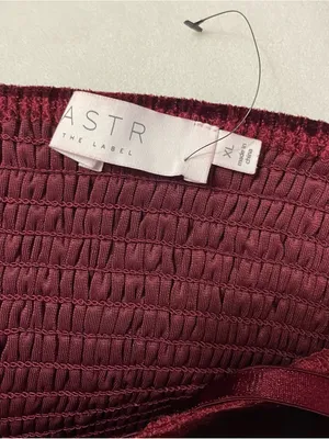 Astr The Label NWT Velvet Corset Cami Top Burgundy Wine Size XL thumbnail 6
