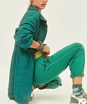 Free People Movement Perri Packable Jacket Teal Green Outdoor READ Womens XS thumbnail 1
