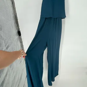 ALTAR'D STATE Jumpsuit Med Blue Wide Leg Halter Sleeveless One Piece High‎ Neck thumbnail 8