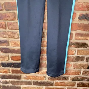 Boston Proper Black Aqua Blue Side Stripe Pull-On Track Pants Women's Size XXS thumbnail 3