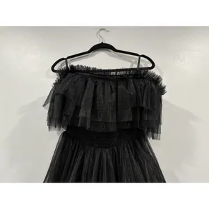 Sherri Hill 56068 Tiered Skirt Sheer Corset Dress Sz 2 Black NWOT thumbnail 5