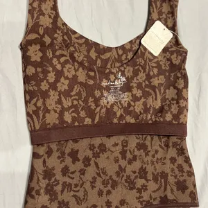 Free People PRINTED CLEAN LINES Clean Lines Bodysuit Size M/L thumbnail 12