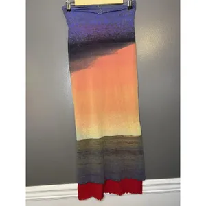 Guess Collection Skirt Womens Medium Multicolor Ombre Knit Maxi Lined Stretch thumbnail 4