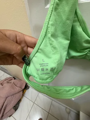 NVGTN Scrunch Halter Top in Lime Green thumbnail 3