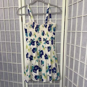 Y2K Vtg American Eagle Baby Doll Floral Sun Dress Prairie Preppy Coquette XS Nw thumbnail 2