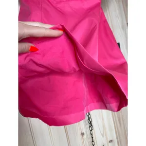 NWT Lulus Totally Haute Hot Pink Satin Pleated Off-the-Shoulder Mini Dress Sz M thumbnail 5