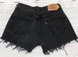 Levi’s 501 Black Denim Cutoff Shorts Waist 32 thumbnail 4