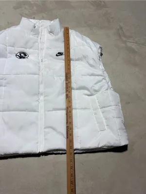 Nike therma-fit White Puffer Vest mizzou logo Missouri XXL thumbnail 4