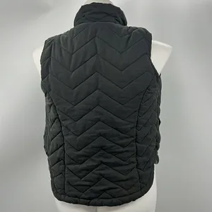 BKE gray sleeveless quilted day trip lined full zipper vest thumbnail 4