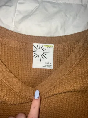 Aerie Brown Waffle Knit Sweater thumbnail 3
