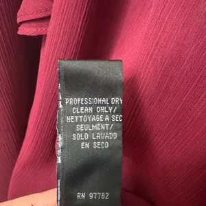Jill Stuart Burgundy Ruffled Strapless Chiffon Dress Size 6 thumbnail 7