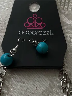 Paparazzi Necklace & Earrings Set Cowboy Casanova Turquoise Western Southwest thumbnail 7