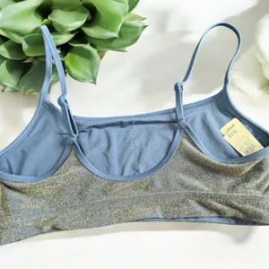 Aerie NWT Sparkle Straight Scoop Bikini Top in Small and XL thumbnail 3