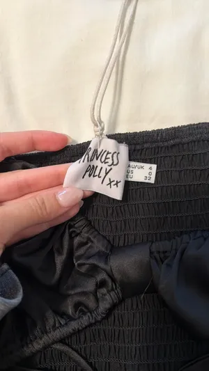 Princess Polly Nakita Mini Dress Black Satin thumbnail 2