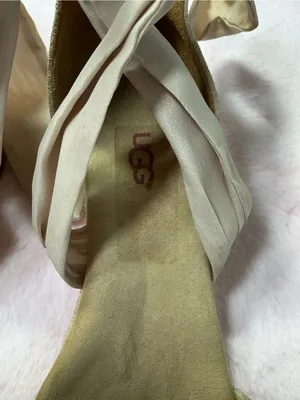 UGG Cream Tie-Wrap Ankle Sandals b123 thumbnail 3
