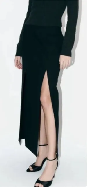 MWT Zara Elegant Black Women's Skirt Size M thumbnail 1