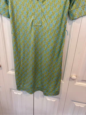 Lilly Pulitzer blue and green silk dress size 2 thumbnail 5