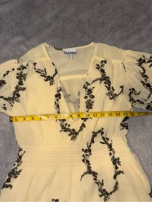 NWOT GANNI Floral Mini dress size 32 thumbnail 7