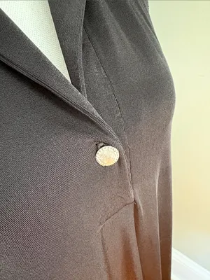 Vintage 1990s J Valdi Black Stretch Sleeveless Dress Knee Length size Large thumbnail 3