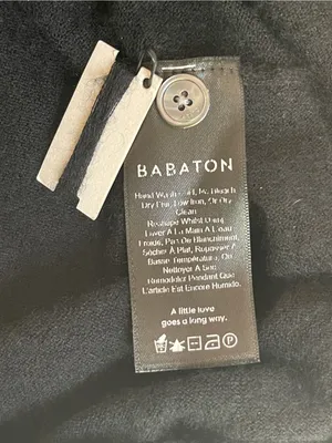 Aritzia Babaton 100% cashmere black cardigan sweater luxury minimalist career S thumbnail 5
