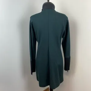 New CABI Dark Green Renaissance Asymmetrical Zip Long Jacket Small 3725 thumbnail 10