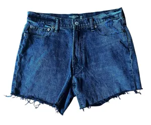 Abercrombie & Fitch Jean Shorts Women’s 34 Black Denim 4.5” Cut Offs Slim thumbnail 1