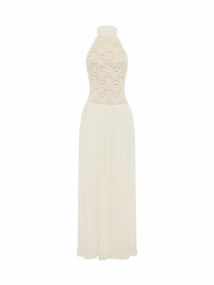 NWT Runaway the Label • judith maxi dress in cream sz XS thumbnail 5