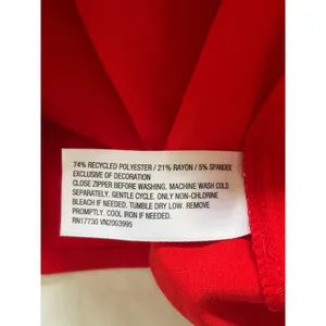 Wild Fable Red Mini Dress Black Bow Adjustable Straps Size S NWT Parisian Chic thumbnail 7