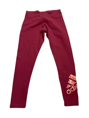 Adidas Womens Tights Yoga Pants Size Small‎ Legacy Red Cotton Blend 26X21 thumbnail 1