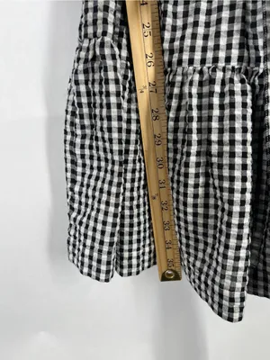 Vineyard Vines Black & White Gingham One-Shoulder Dress thumbnail 12