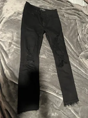 Ripped Black Denim Jeans thumbnail 1