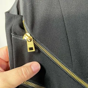 Marc New York Dress Size 8 zipper detailed sheath BLACK Preppy Career Office thumbnail 5