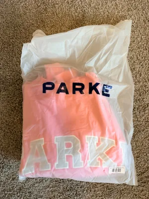 Parke Blush + Lavender Valentines Varsity Mockneck Sweater limited edition S/m thumbnail 5