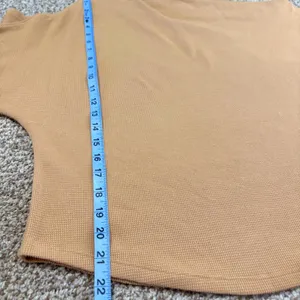 We The Free‎ Fuji Thermal Top Blouse Women LG Tan Waffle Knit Off Shoulder Boho thumbnail 10
