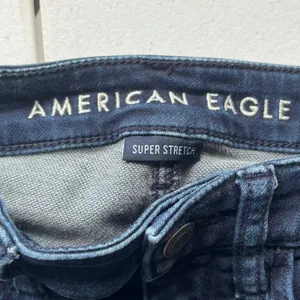 American Eagle Dark Wash Indigo Super High Rise Jegging Super Stretch Size 2 Reg thumbnail 3