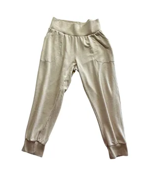 Nike Dri Fit Joggers Tan Rib Knit Waist Pockets Size Large thumbnail 1