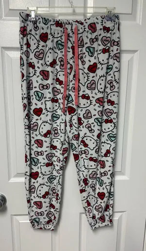 Hello Kitty by Sanrio Valentine's Day lounge pants an allover Hello Kitty thumbnail 1