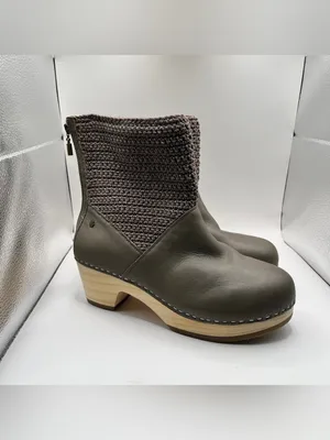 The Sak Paloma Clog Boot - Leather - Mushroom size 9 NWOB wood heel thumbnail 2