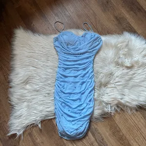 VANILLA BELLA Sky Blue Pearl Mini Dress thumbnail 3