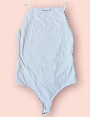 Abercrombie & Fitch White Bodysuit Size Medium thumbnail 2