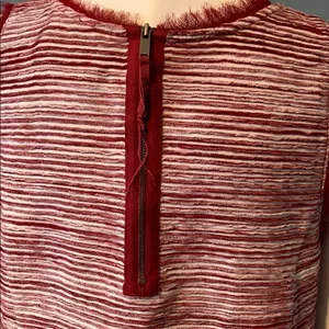 ANTHROPOLOGIE Vanessa Virginia Indira Red Striped Sleeveless Shirt Top thumbnail 6