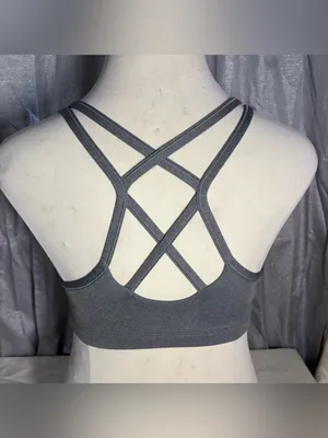 Nike Gray Double-Strap Low-Impact Sports Bra thumbnail 6
